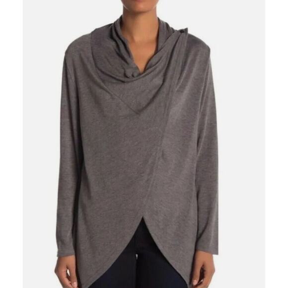 Helmut Lang Draped wool dark gray cardigan. Size small - Picture 1 of 6